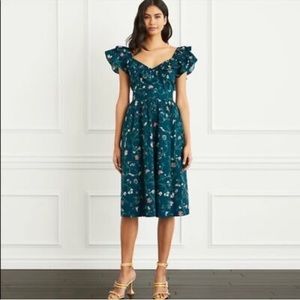 Hill House Blue Floral Midi Dress